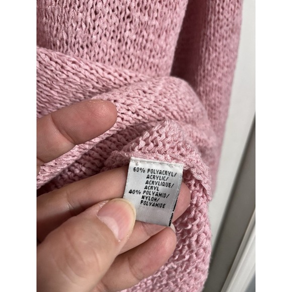Cottage Country Raffia Loose Knit Sweater Women Pink Medium Pina‎ Lia - Picture 6 of 10
